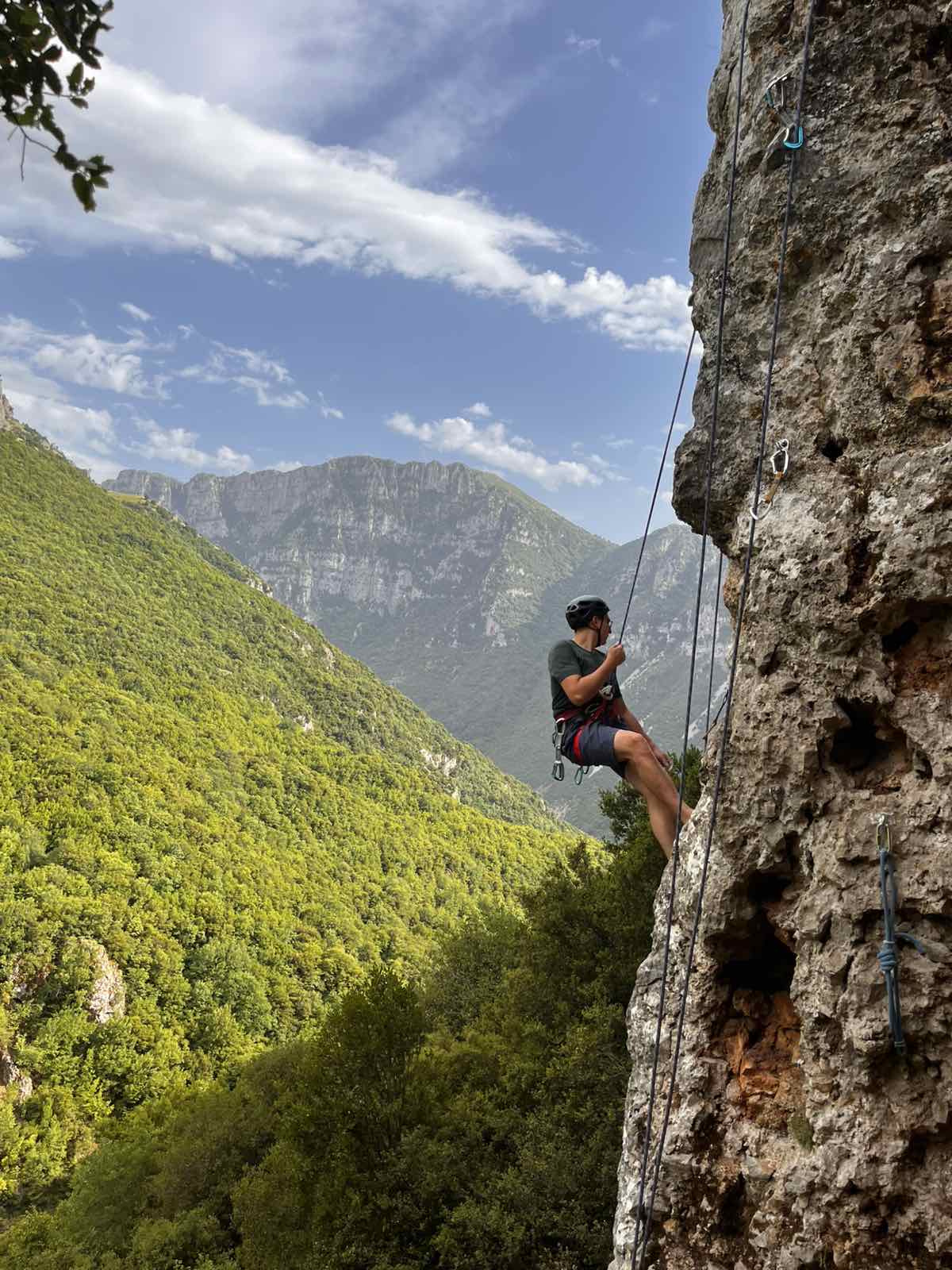 Christos on the route Jim's Discotheque at the sector Intermezzo