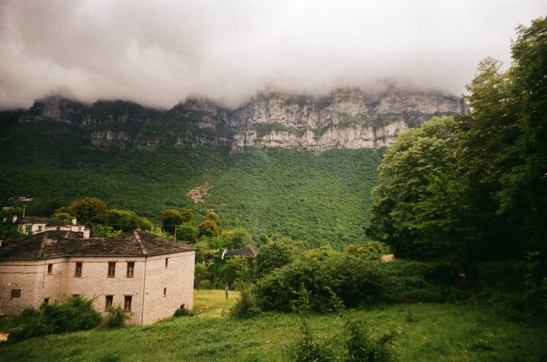 View of the Astraka Towers from the approach trail